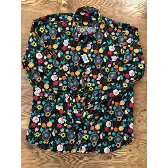 Jared Lang Men's Trim Fit Multicolor Button-Up Shirt AH-T-744 Size 2XL - Picture 11 of 12